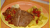 Krkovička s hlívou ústřičnou