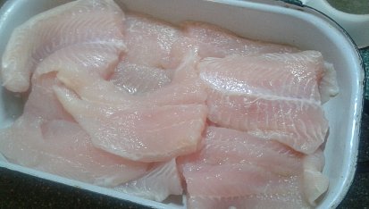 Pangasius na rajském protlaku a na zelenině