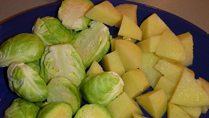 Růžičková kapusta s brambory - prívarok