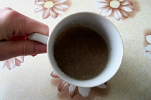 Nabobtnalé psyllium jako náhražka vajec.
