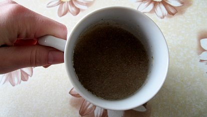 Vánočka bez lepku, mléka a vajec, Nabobtnalé psyllium jako náhražka vajec.
