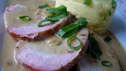 Vepřová pečeně s omáčkou Robert