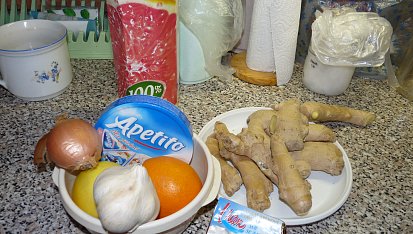 3 pomazánky ze zázvoru  – sýrová, pomerančová, jablečná, přísady
