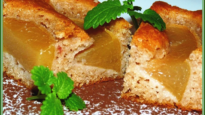 Broskvové řezy ze špaldové mouky