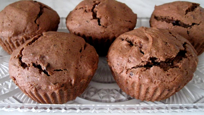 Čokoládové muffiny bez lepku, mléka a vajec