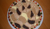 Čokoládový dort s pařížskou šlehačkou a s čokoládovým  krémem (další varianta)
