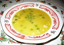Dýňová polévka s hráškem
