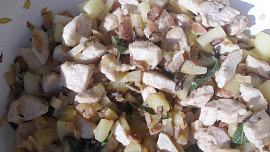 Kuřecí na celeru, jablkách a šalvěji