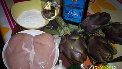 Kureci prsicka s artycoky, Potrebne ingredience