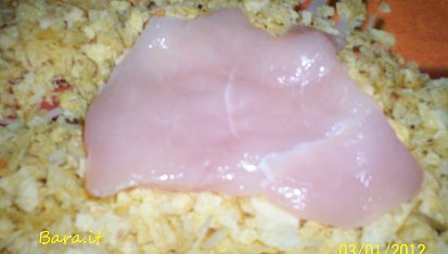 Kureci prsicka ze dvou ingredienci, Kureci platky oblime v bramburkach