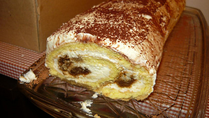 Tiramisu roláda s Mascarpone, anfás