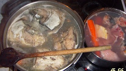 Vánoční rybí polévka krémová, Vaření polévky