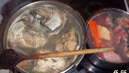 Vánoční rybí polévka krémová, Vaření polévky
