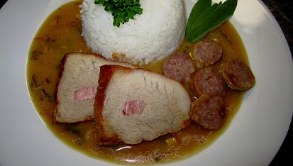 Vepřová pečeně s klobásou Salsiccia, Vepřová pečeně s klobásou Salsiccia