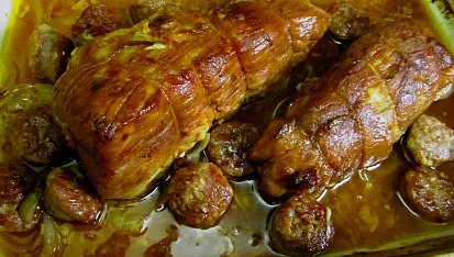 Vepřová pečeně s klobásou Salsiccia