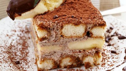 Banánové (pseudo) tiramisu s krémem stracciatella