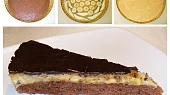 Čoko-karamelový řez s restovaným banánem