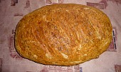 Domácí kmínový chleba (je z něj trošku větší placka)