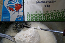 hladkou mouku rozmícháme ve smetaně