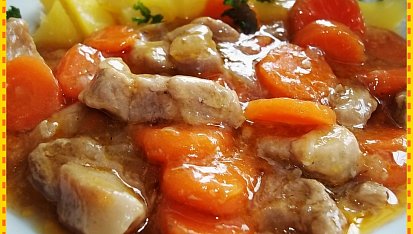 Marinované vepřové s mrkví, marinované vepřové s mrkví