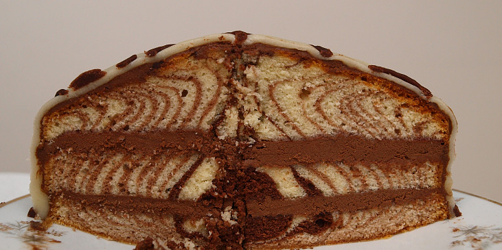 Mramorový dort s čokoládovým krémem