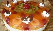 Ovocno-tvarohový dort, narozeninový dort