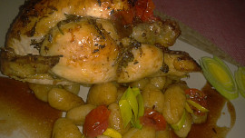 Pečené  minikuřátko  na bylinkách s citrónovou chutí