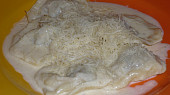 Ravioli plněné hovězím masem ve smetanové omáčce, hotové raviloli