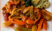 Rybí filé v zelenině (šťávu můžeme dochutit troškou cukru)