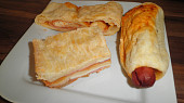 Slaný závin, slané ,,lasagne", párek v list. těstíčku