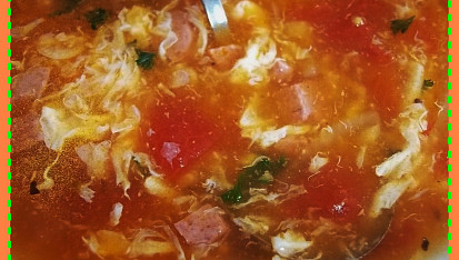 Tomatová česnečka, Tomatová česnečka-detail