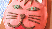 Varná modelovací hmota (dobrá na potahování dortů), kočička