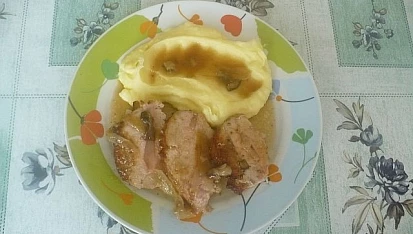 Vepřová pečeně na houbách