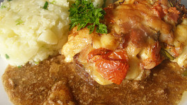 Zapečená krkovice na víně