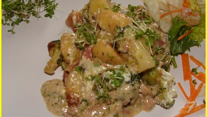 Zapečené gnocchi s brokolicí a sýrem