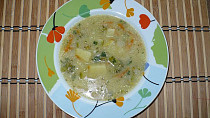 Zeleninová polévka s vločkami