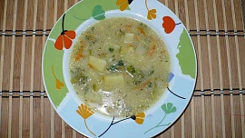 Zeleninová polévka s vločkami