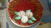 Broskvový tvarohový dort, Květy jsou jedlé