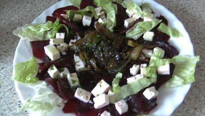 Carpaccio z pečené červené řepy