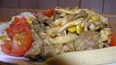 Ďábelské nudličky s celerem a kukuřicí