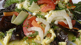 Fenyklovo - zeleninový salát s vaječnou zálivkou