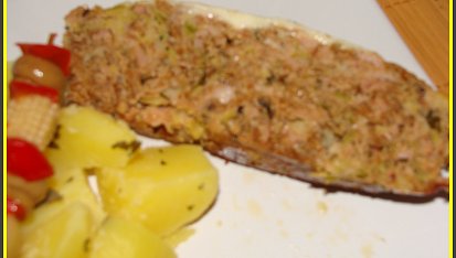 Kapustovo-kuřecí sekaná s uzeným bůčkem