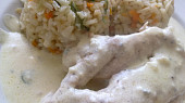 Kuřecí prsíčko s rokfórovým přelivem a zeleninovým rizotkem
