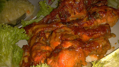 Ostřejší kuřecí  křidélka a paličky se zázvorovo -Tandoori marinádou