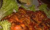 Ostřejší kuřecí  křidélka a paličky se zázvorovo -Tandoori marinádou