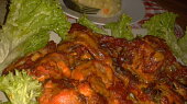 Ostřejší kuřecí  křidélka a paličky se zázvorovo -Tandoori marinádou