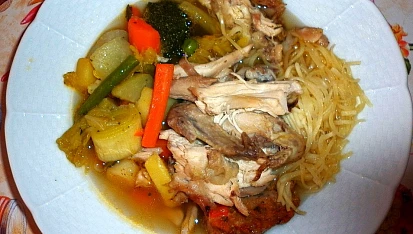 Poulet au pot (Kuře v hrnci)
