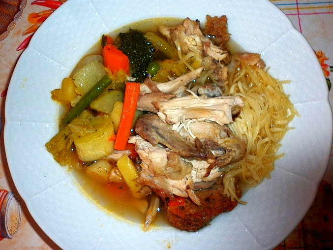 Poulet au pot (Kuře v hrnci)