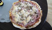 Skvělá domácí pizza (Šunka, olivy, sýr)