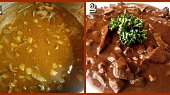 Slezinkový guláš s hlívou ústřičnou, 1.hrnec ochladíme,otevřeme,vmícháme rozmíchaný fix goulash a provaříme 10minut4.dochutíme a můžeme podávat